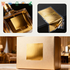Premium Brushed Gold Self-Adhesive Label Material with Semigloss Finish