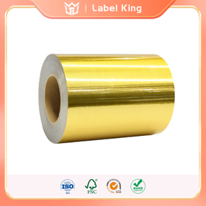 Luxurious 38μm Brushed Gold Label Stickers with 60g Glassine