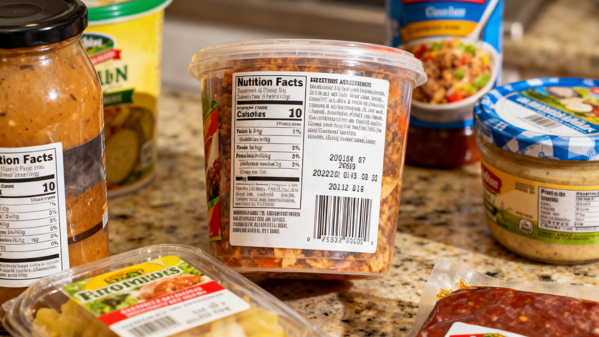 snack packages labels