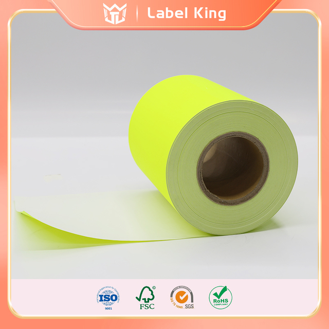 Factory direct supply of Fluorescent Yellow self-adhesive sheet materials. Can be cut and customized.