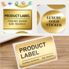 Premium Brushed Gold Raw Material Self-Adhesive Sticker for Package Printing Service