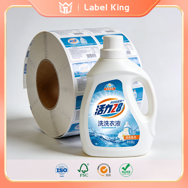 Milky White PE Self Adhesive Label Material, Waterproof Soft Film Sticker