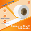 80μm transparent PET/60g glassine