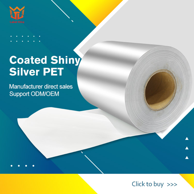 16μm gloss Silver PET 140g Yellow kraft paper