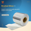 50μm brushed silver/60g glassine