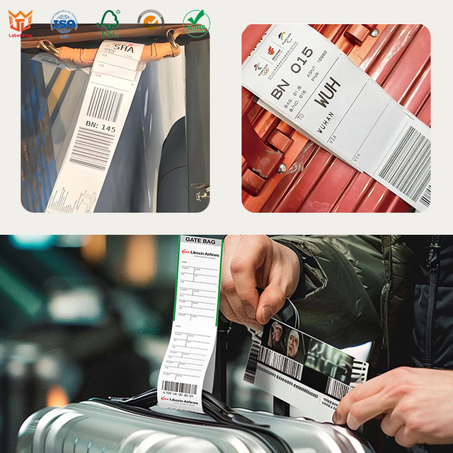 Air Luggage Tag Durable Adhesive Airport Baggage Identification Sticker