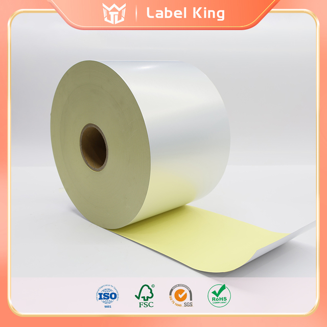 Silky Silver Yellow Base Self-Adhesive Material, Scratch-Resistant and Wear-Resistant, with Clear Printing