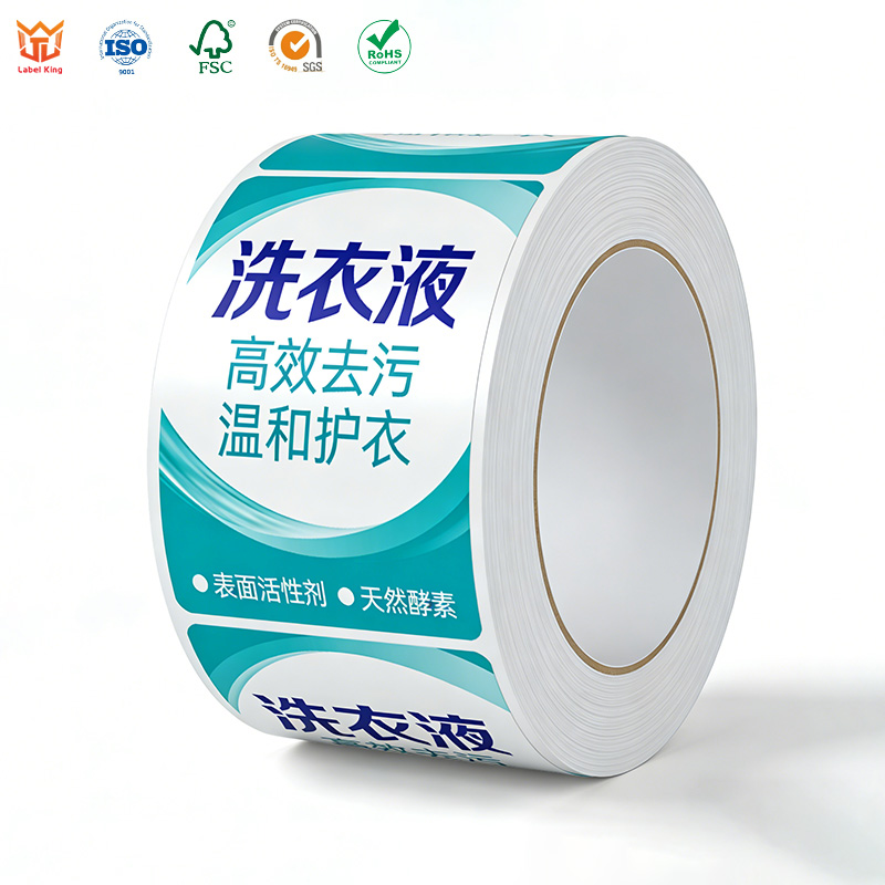 Comparison of synthetic paper label materials in durable packaging