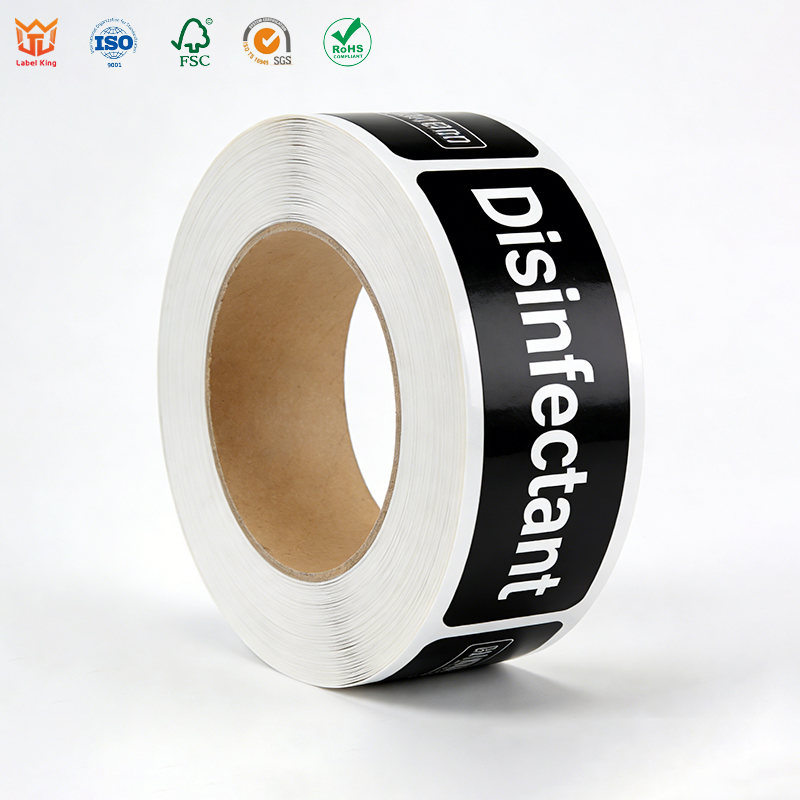 Premium labeling material rolls on factory floor