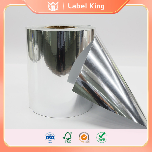 Coated Shiny Silver PET with Grid Backing Is Waterproof Oil-proof Anti-alcohol