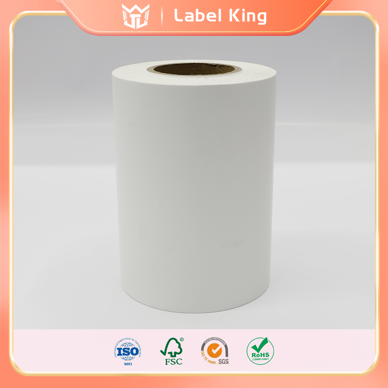 Rolls of pearl film synthetic paper PP label material ready for printing